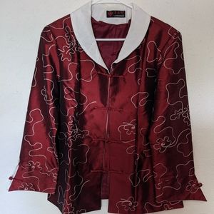 Gorgeous maroon Asian jacket